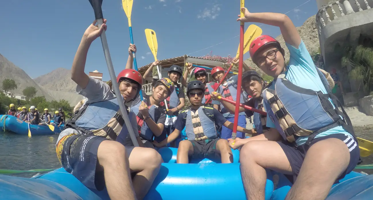 Canotaje de escolares en Lunahuaná